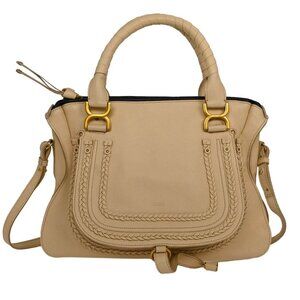 Chloe Beige Leather Marcie 2way Shoulder Handbag 011156-24 115685